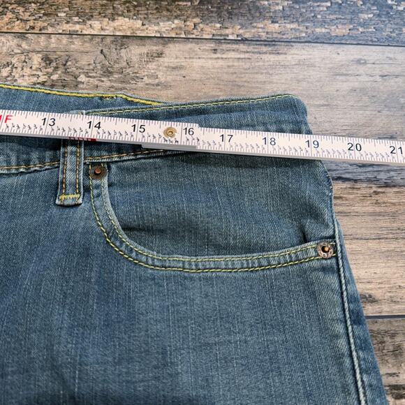 Levis 511 Jeans Mens 38x30 Blue Denim Slim Fit Stretch Straight Leg Zip Fly Work - Picture 13 of 16